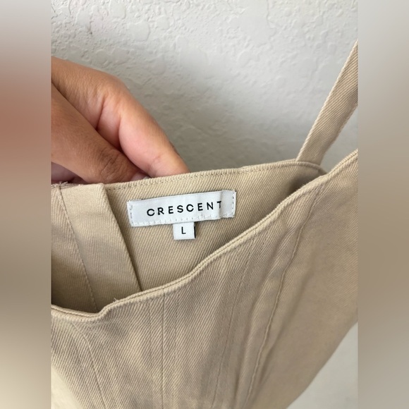 Crescent khaki corset crop top size Large - Picture 5 of 7